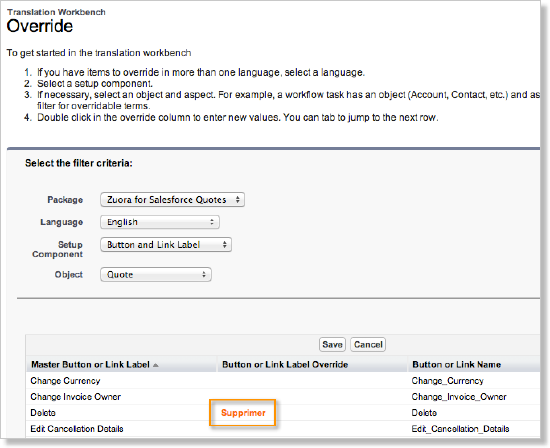 Localize and customize labels and messages - Zuora