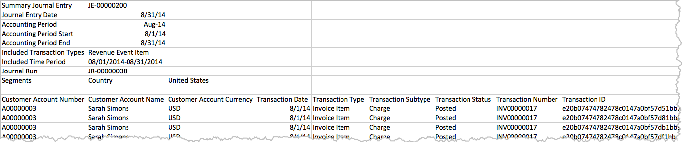 Example Transaction Details