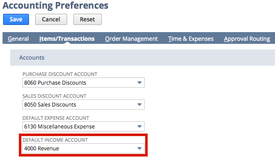 NetSuite Accounting Preferences