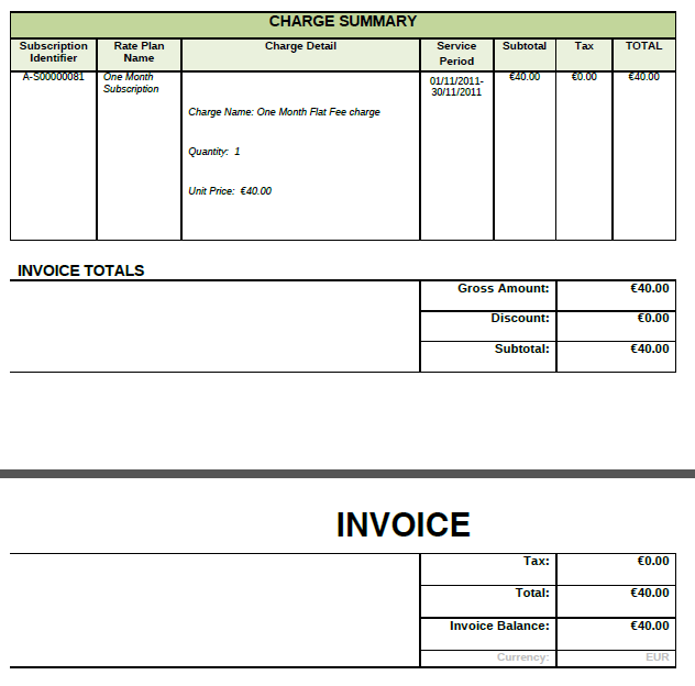 European Invoice Template