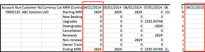 Detail View By Month MRR Momentum Report